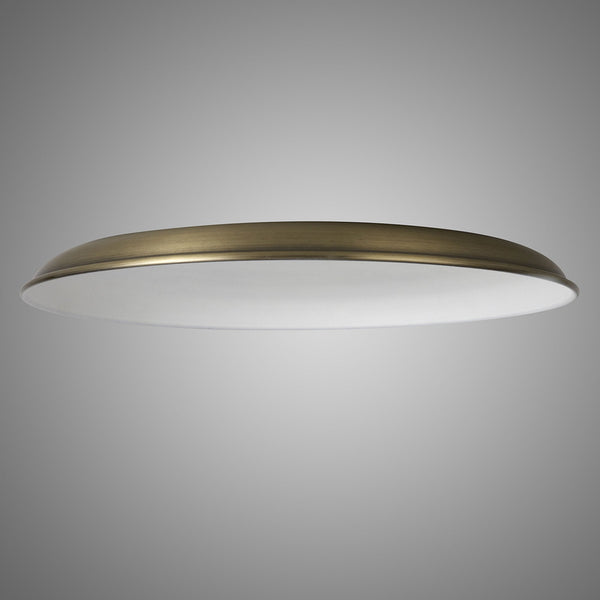 Abode Round Shallow 350mm Metal Lampshade in Brushed Bronze