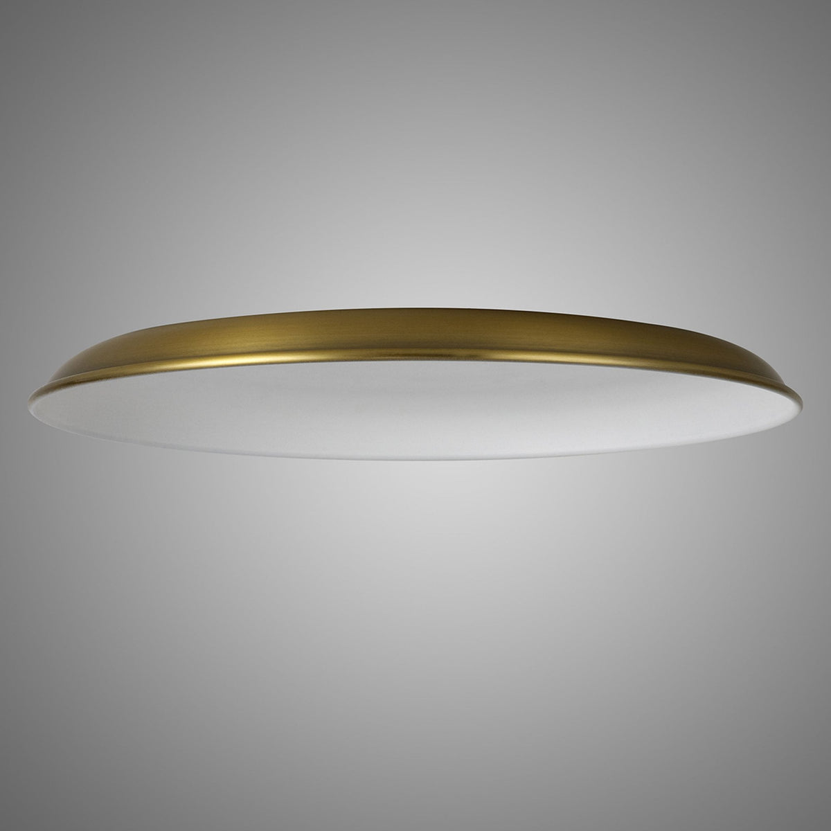 Abode Round Shallow 350mm Metal Lampshade in Brushed Brown Bronze