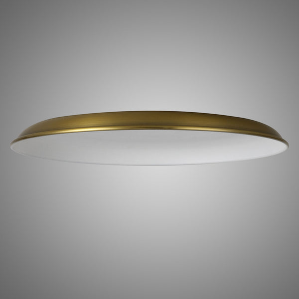 Abode Round Shallow 350mm Metal Lampshade in Brushed Brown Bronze