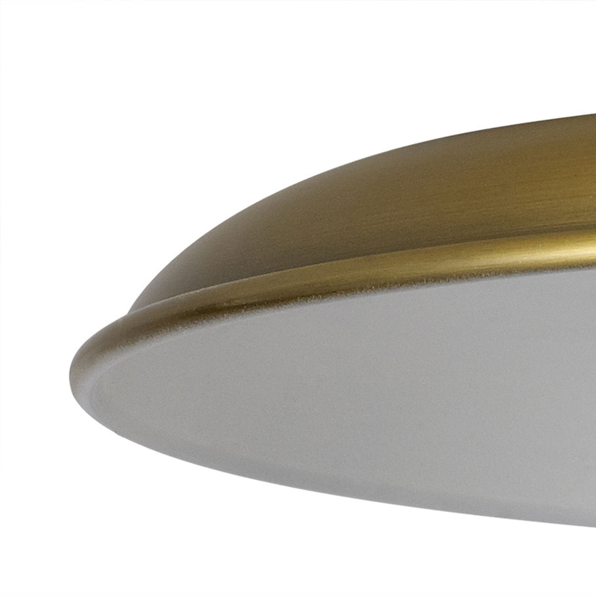 Abode Round Shallow 350mm Metal Lampshade in Brushed Brown Bronze