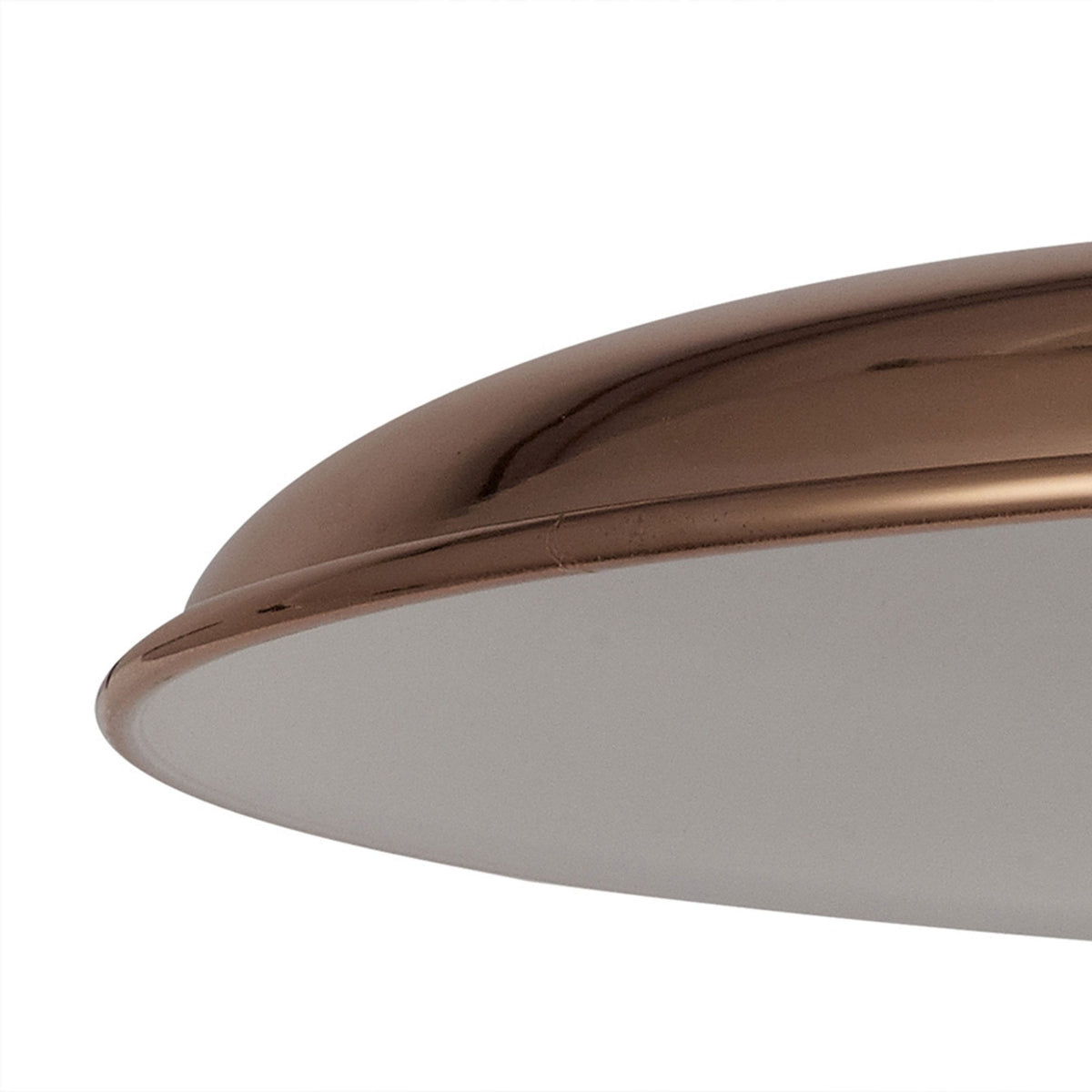 Abode Round Shallow 350mm Metal Lampshade in Copper