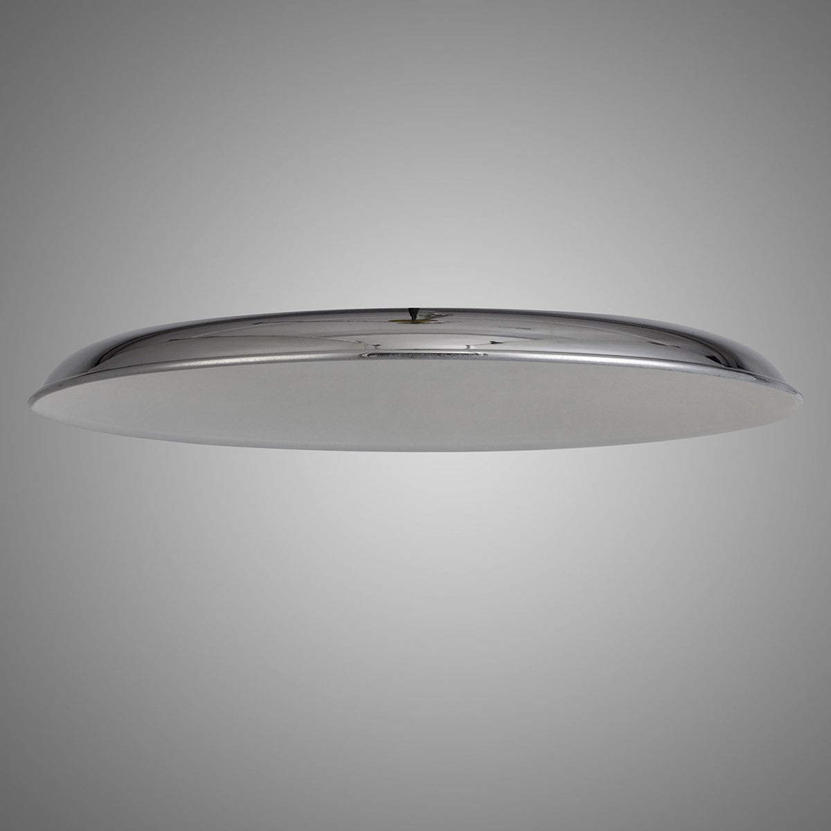 Abode Round Shallow 350mm Metal Lampshade in Chrome