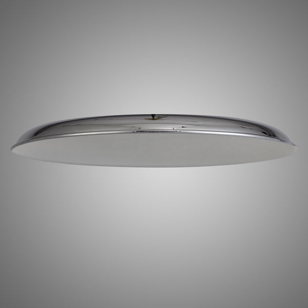 Abode Round Shallow 350mm Metal Lampshade in Chrome