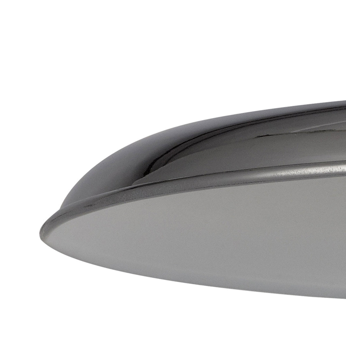 Abode Round Shallow 350mm Metal Lampshade in Chrome