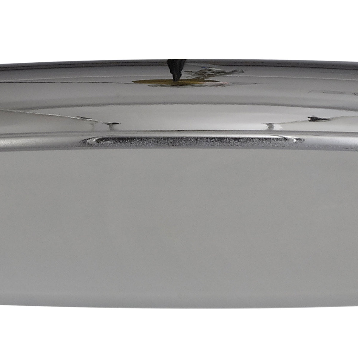Abode Round Shallow 350mm Metal Lampshade in Chrome