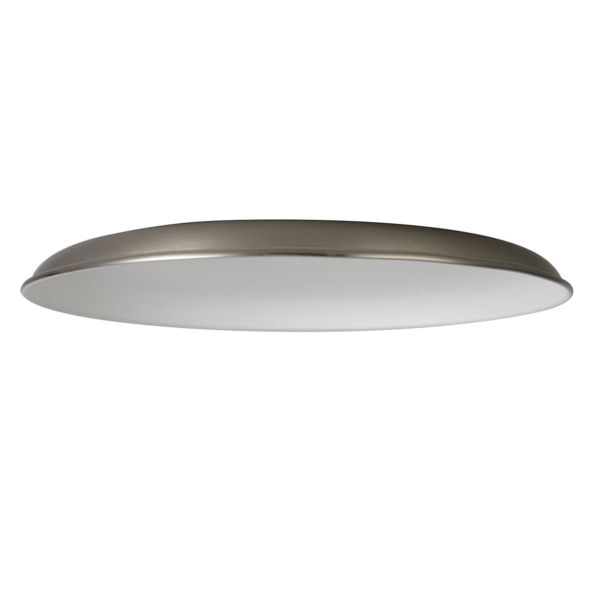 Abode Round Shallow 350mm Metal Lampshade in Brushed Nickel