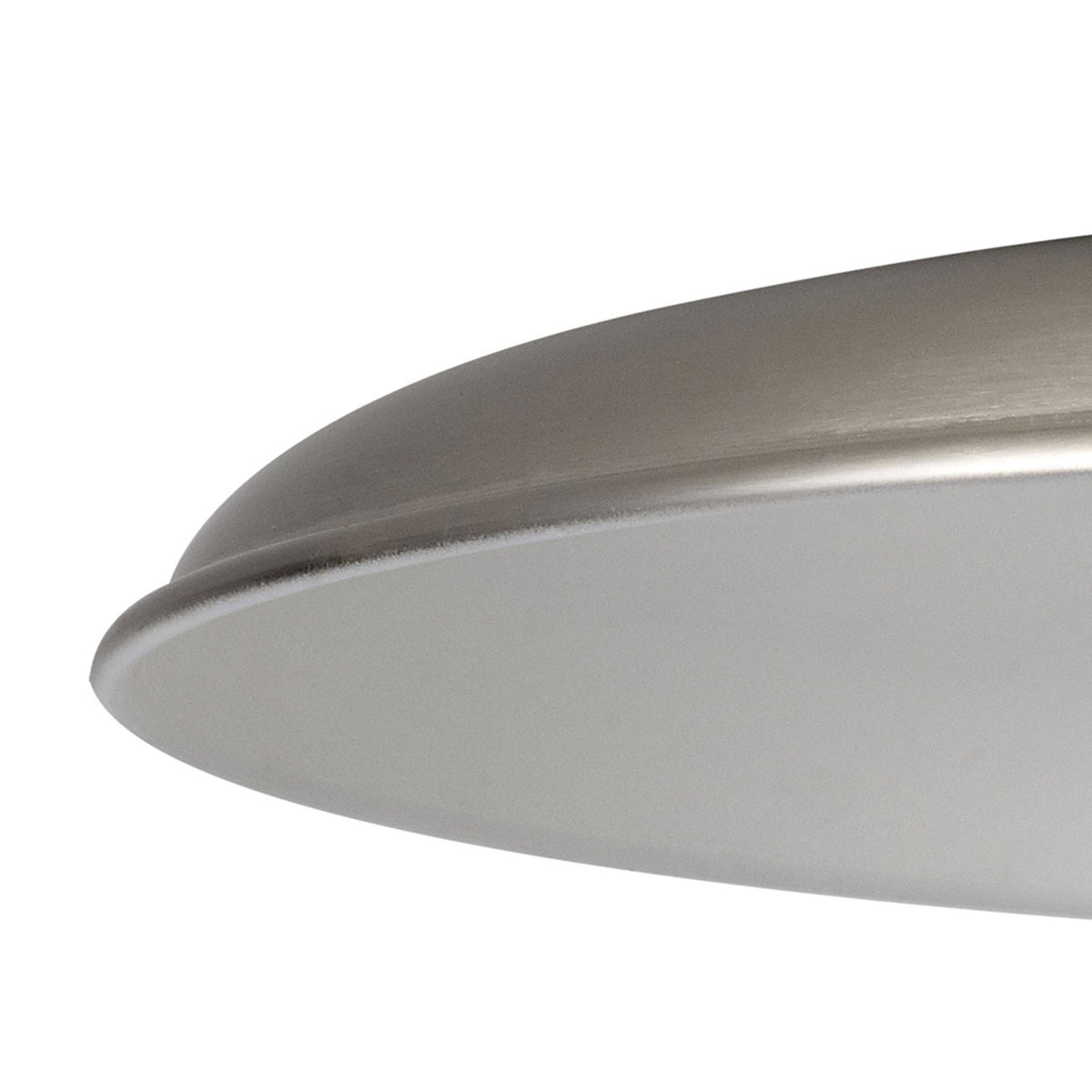 Abode Round Shallow 350mm Metal Lampshade in Brushed Nickel