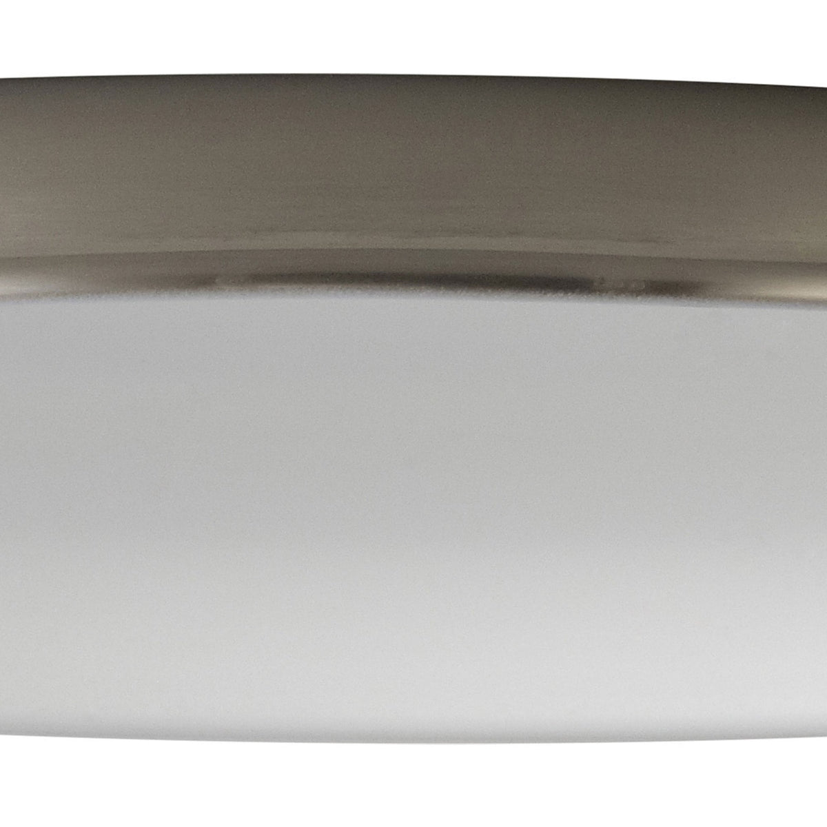 Abode Round Shallow 350mm Metal Lampshade in Brushed Nickel