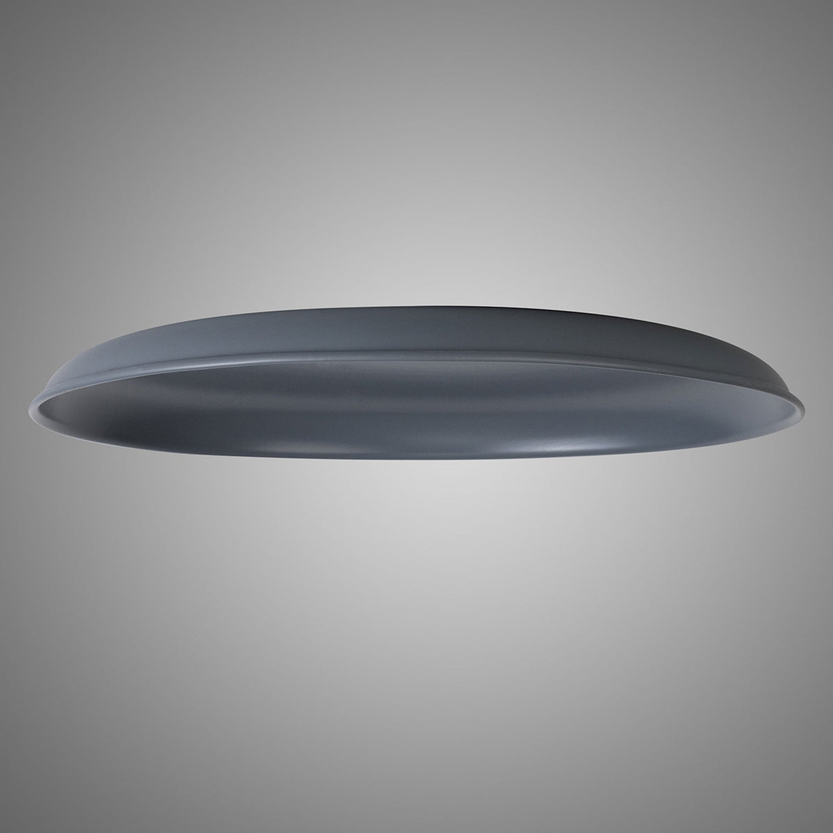 Abode Round Shallow 350mm Metal Lampshade in Grey