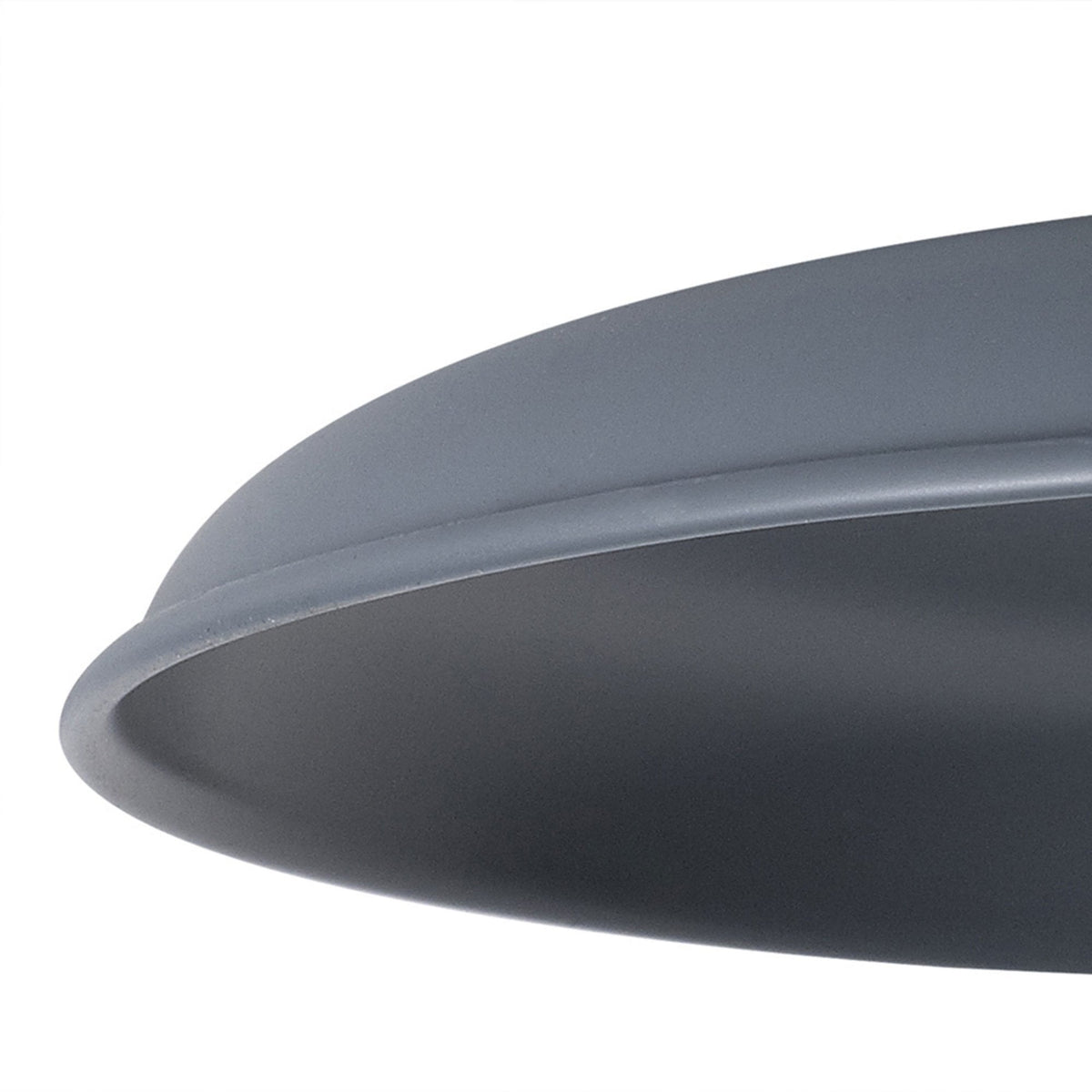 Abode Round Shallow 350mm Metal Lampshade in Grey