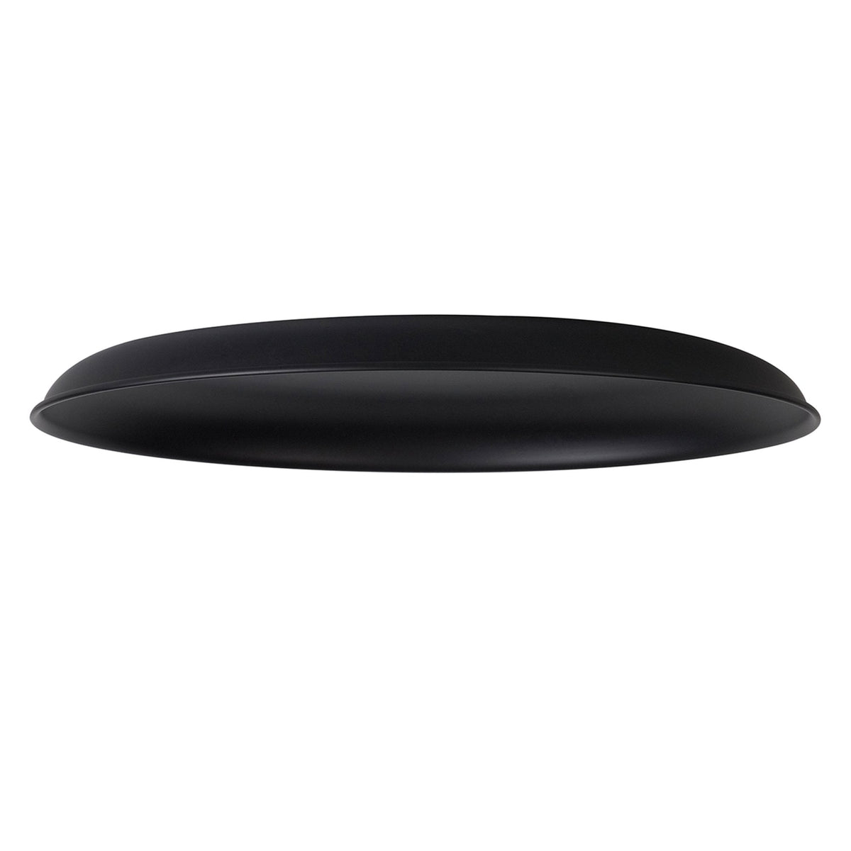 Abode Round Shallow 350mm Metal Lampshade in Black