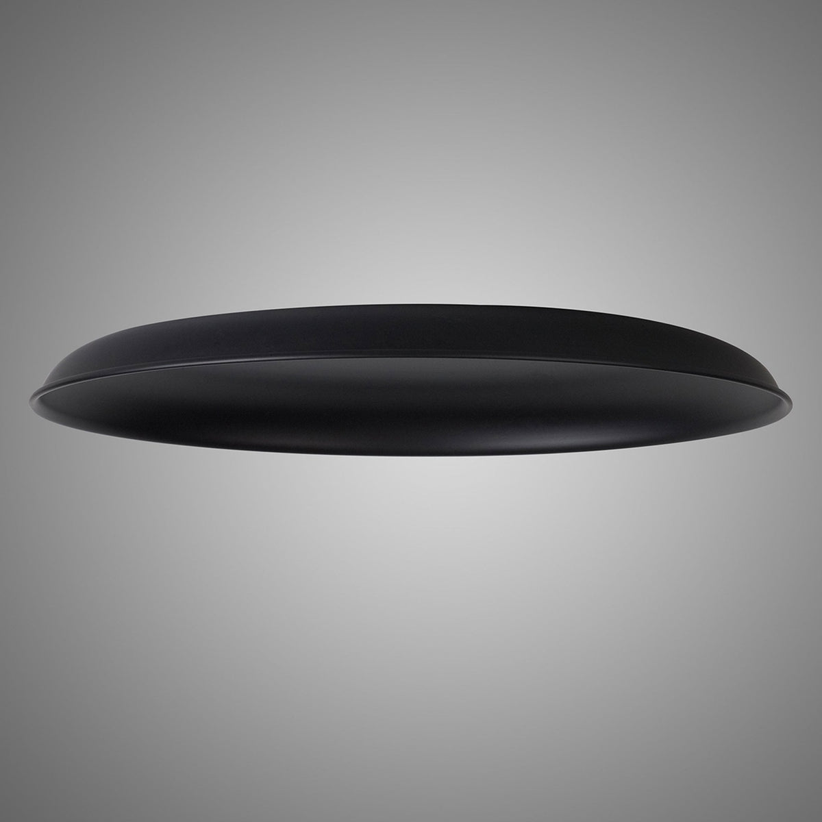 Abode Round Shallow 350mm Metal Lampshade in Black
