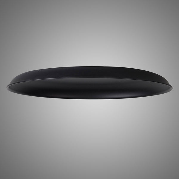 Abode Round Shallow 350mm Metal Lampshade in Black