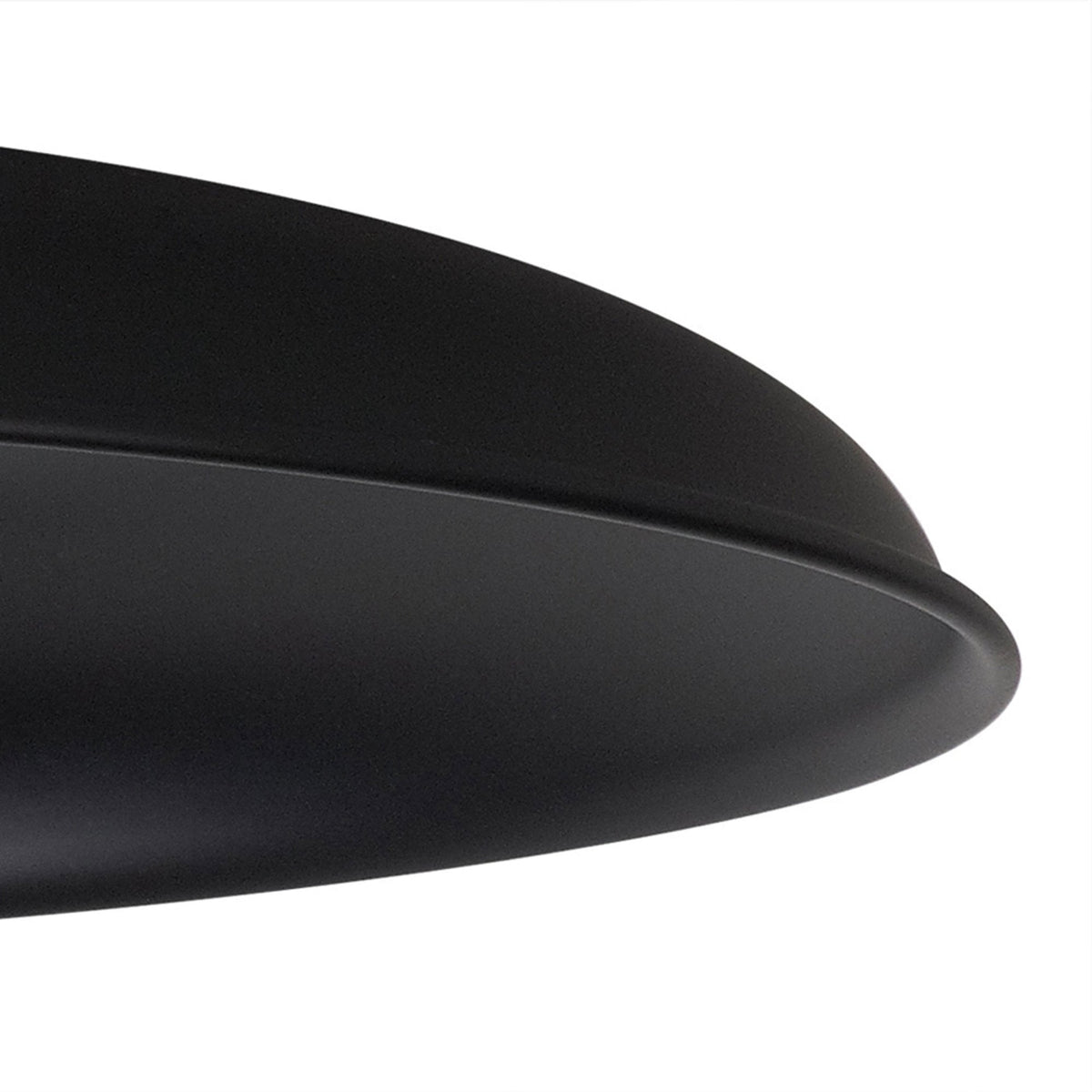 Abode Round Shallow 350mm Metal Lampshade in Black