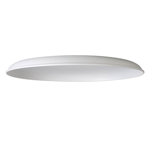 Abode Round Shallow 350mm Metal Lampshade in White