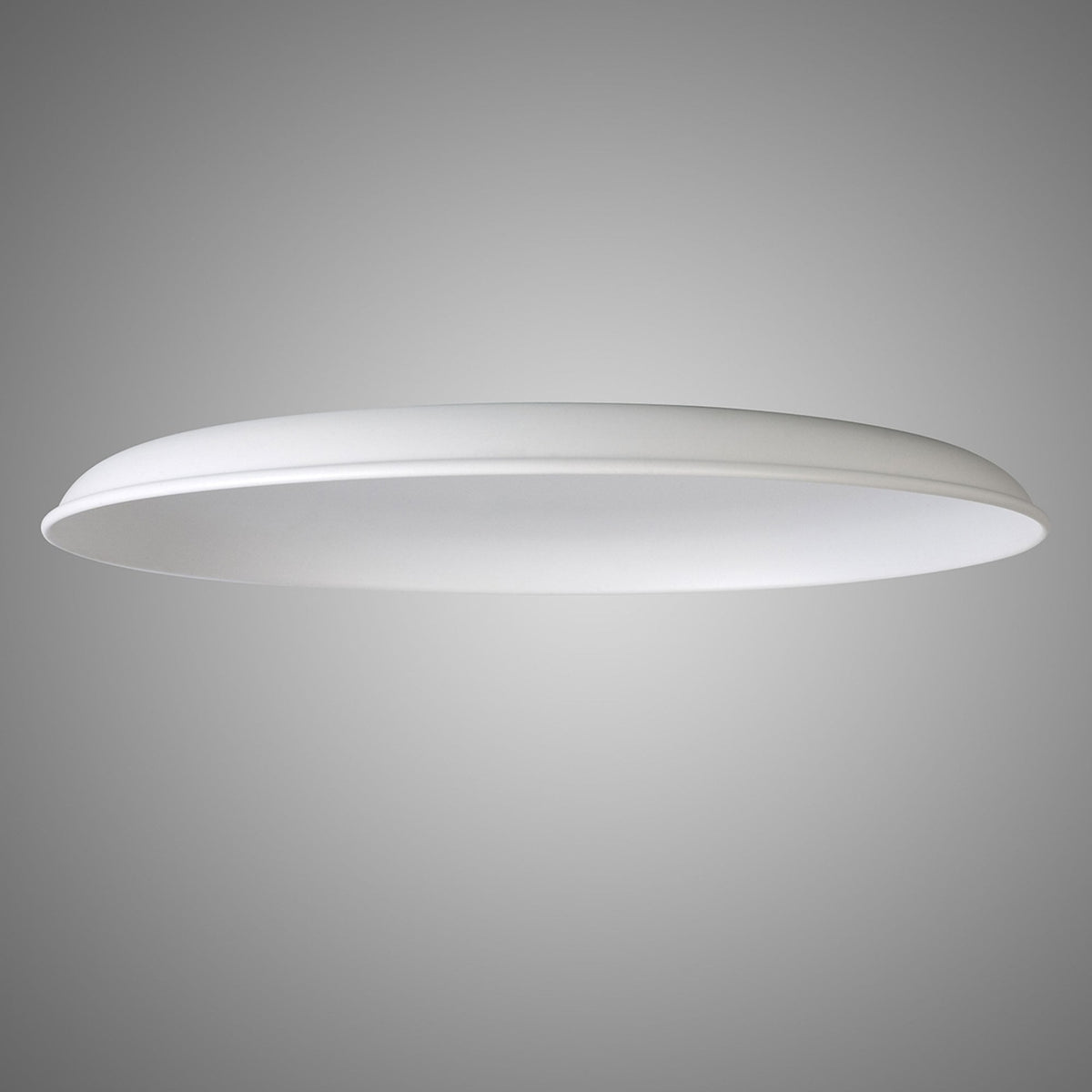 Abode Round Shallow 350mm Metal Lampshade in White