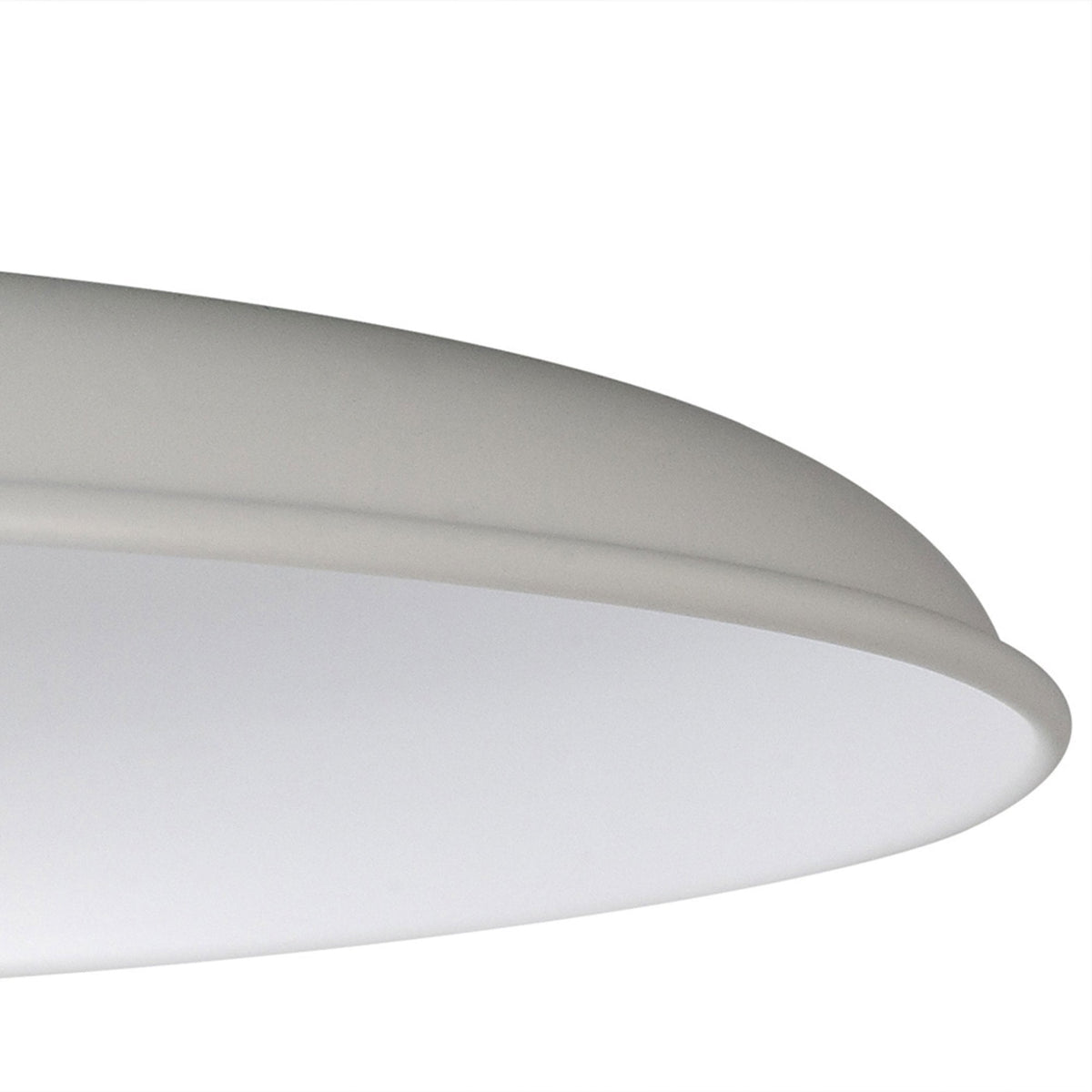 Abode Round Shallow 350mm Metal Lampshade in White