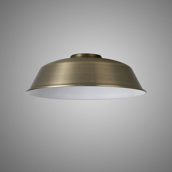 Abode Round Angled 250mm Metal Lampshade in Brushed Bronze