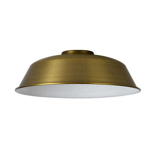 Abode Round Angled 250mm Metal Lampshade in Brushed Brown Bronze