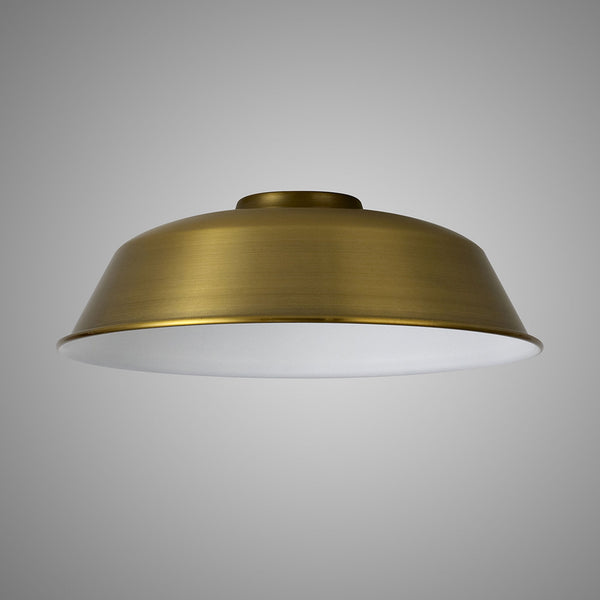 Abode Round Angled 250mm Metal Lampshade in Brushed Brown Bronze
