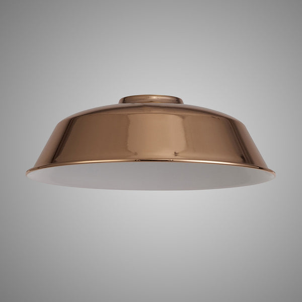 Abode Round Angled 250mm Metal Lampshade in Copper