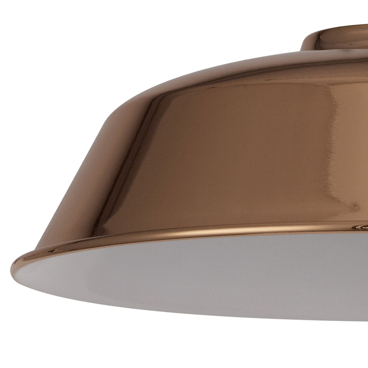 Abode Round Angled 250mm Metal Lampshade in Copper
