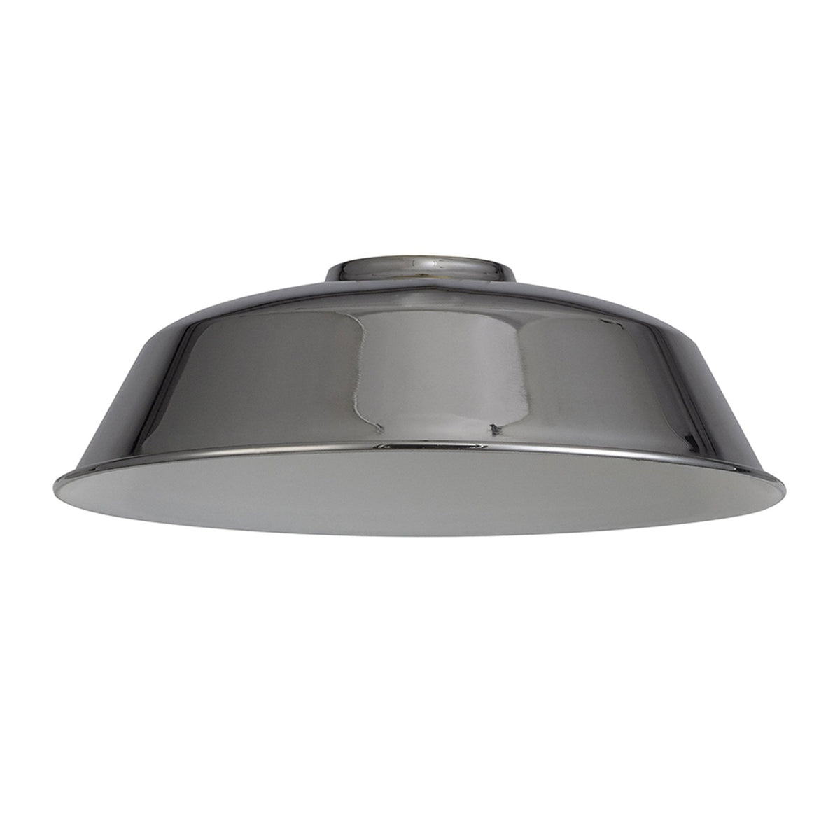 Abode Round Angled 250mm Metal Lampshade in Chrome