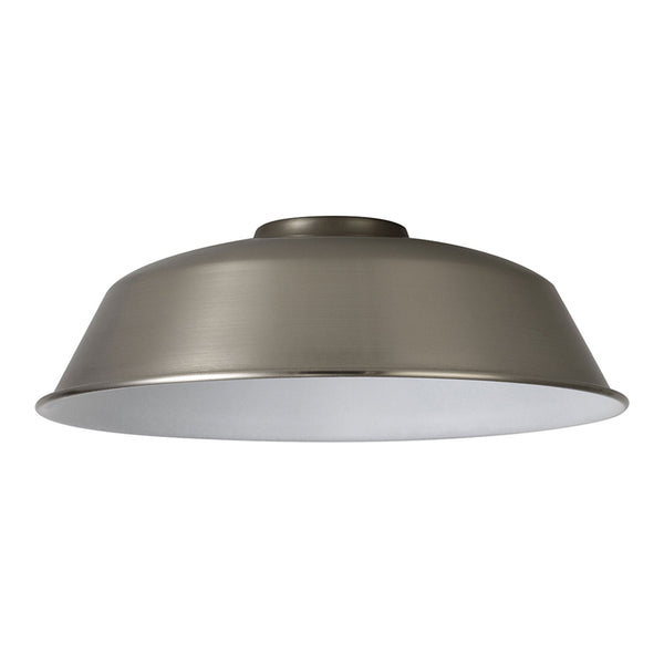Abode Round Angled 250mm Metal Lampshade in Brushed Nickel