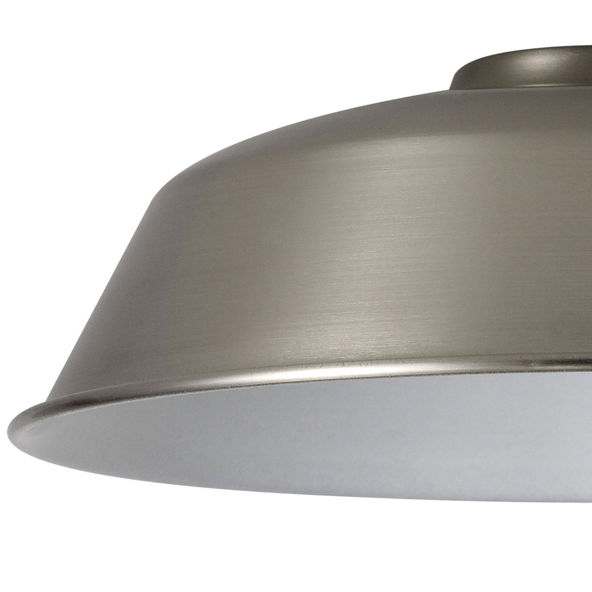 Abode Round Angled 250mm Metal Lampshade in Brushed Nickel