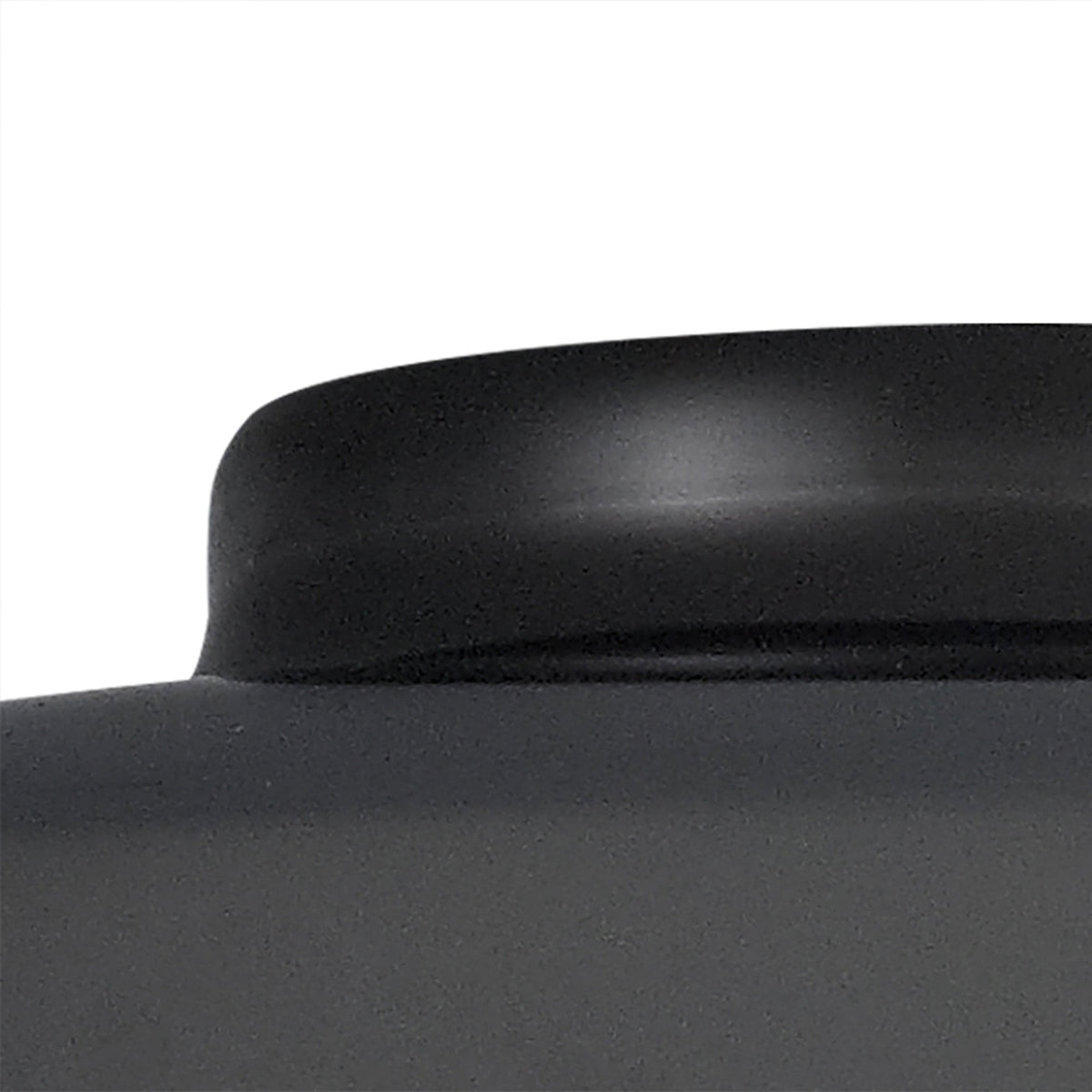 Abode Round Angled 250mm Metal Lampshade in Black Chrome