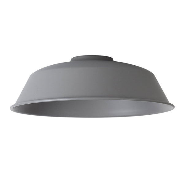 Abode Round Angled 250mm Metal Lampshade in Grey
