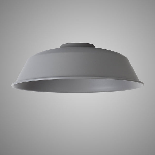 Abode Round Angled 250mm Metal Lampshade in Grey