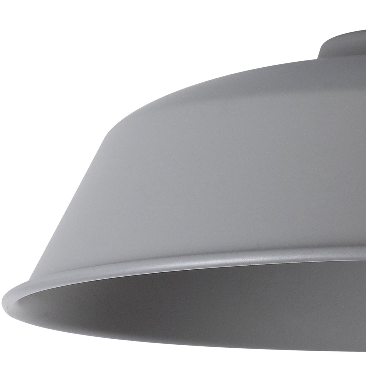 Abode Round Angled 250mm Metal Lampshade in Grey