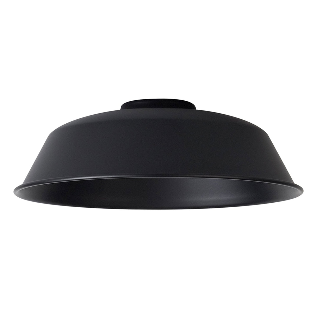 Abode Round Angled 250mm Metal Lampshade in Black