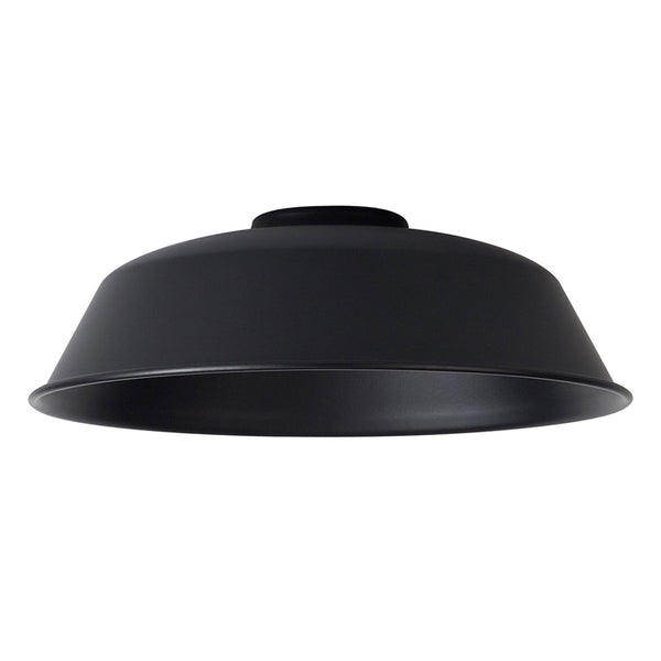Abode Round Angled 250mm Metal Lampshade in Black