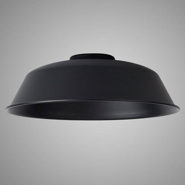 Abode Round Angled 250mm Metal Lampshade in Black