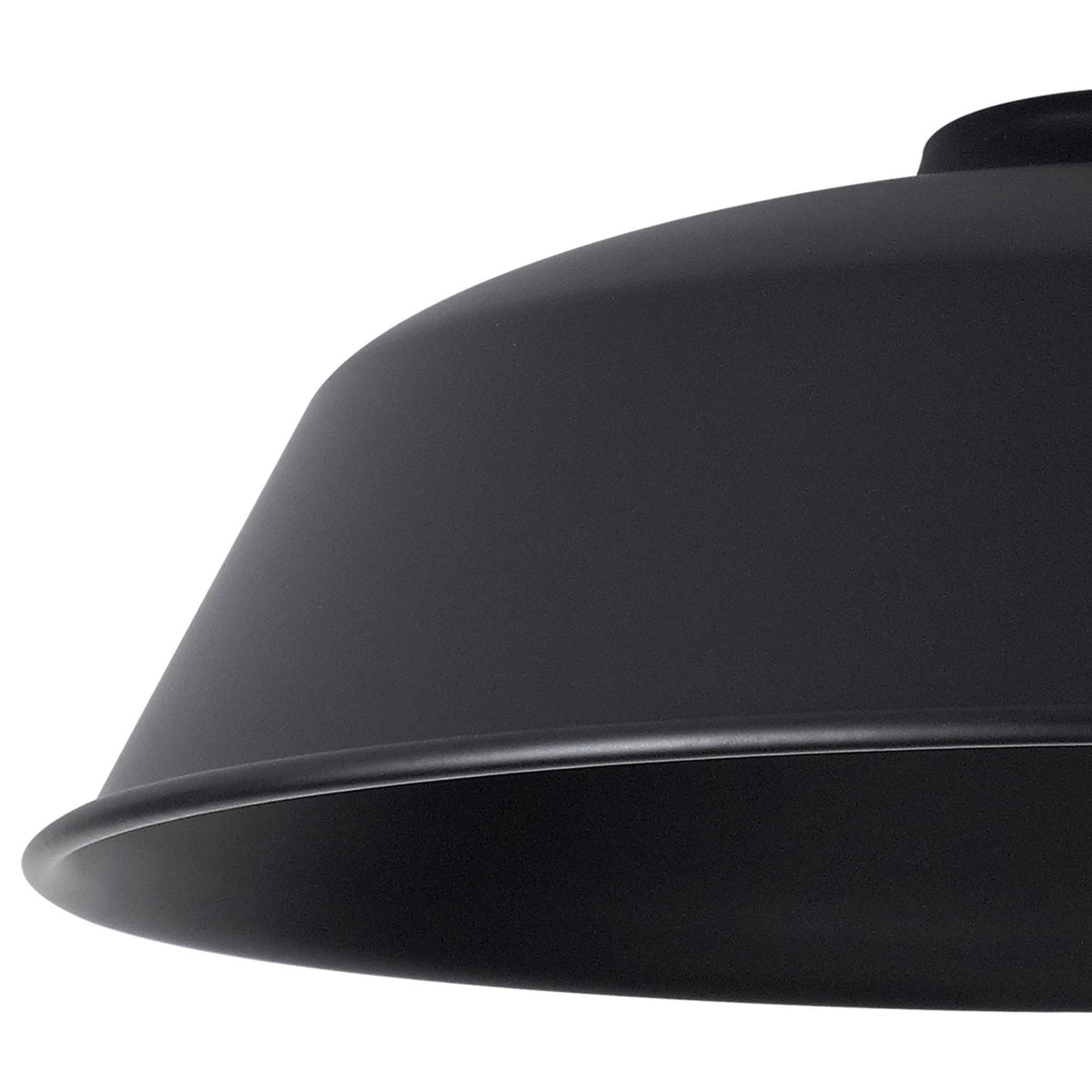 Abode Round Angled 250mm Metal Lampshade in Black