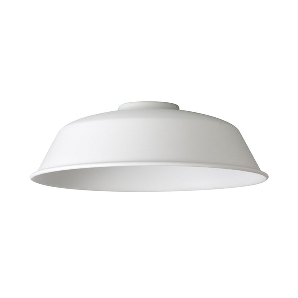 Abode Round Angled 250mm Metal Lampshade in White