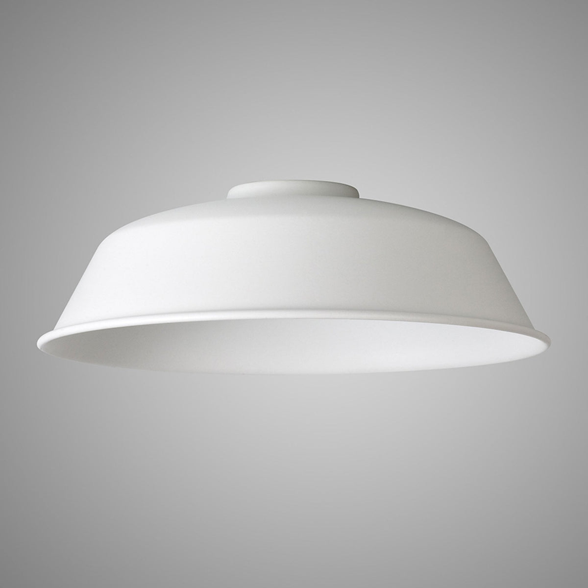 Abode Round Angled 250mm Metal Lampshade in White