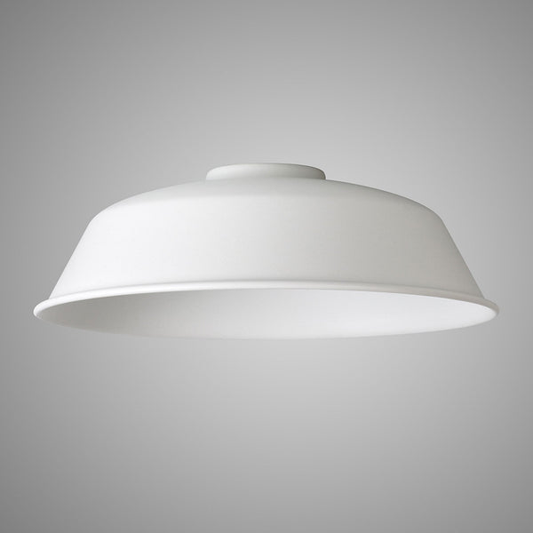 Abode Round Angled 250mm Metal Lampshade in White