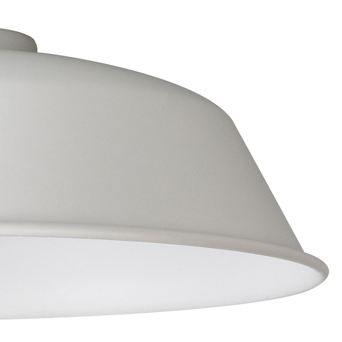 Abode Round Angled 250mm Metal Lampshade in White
