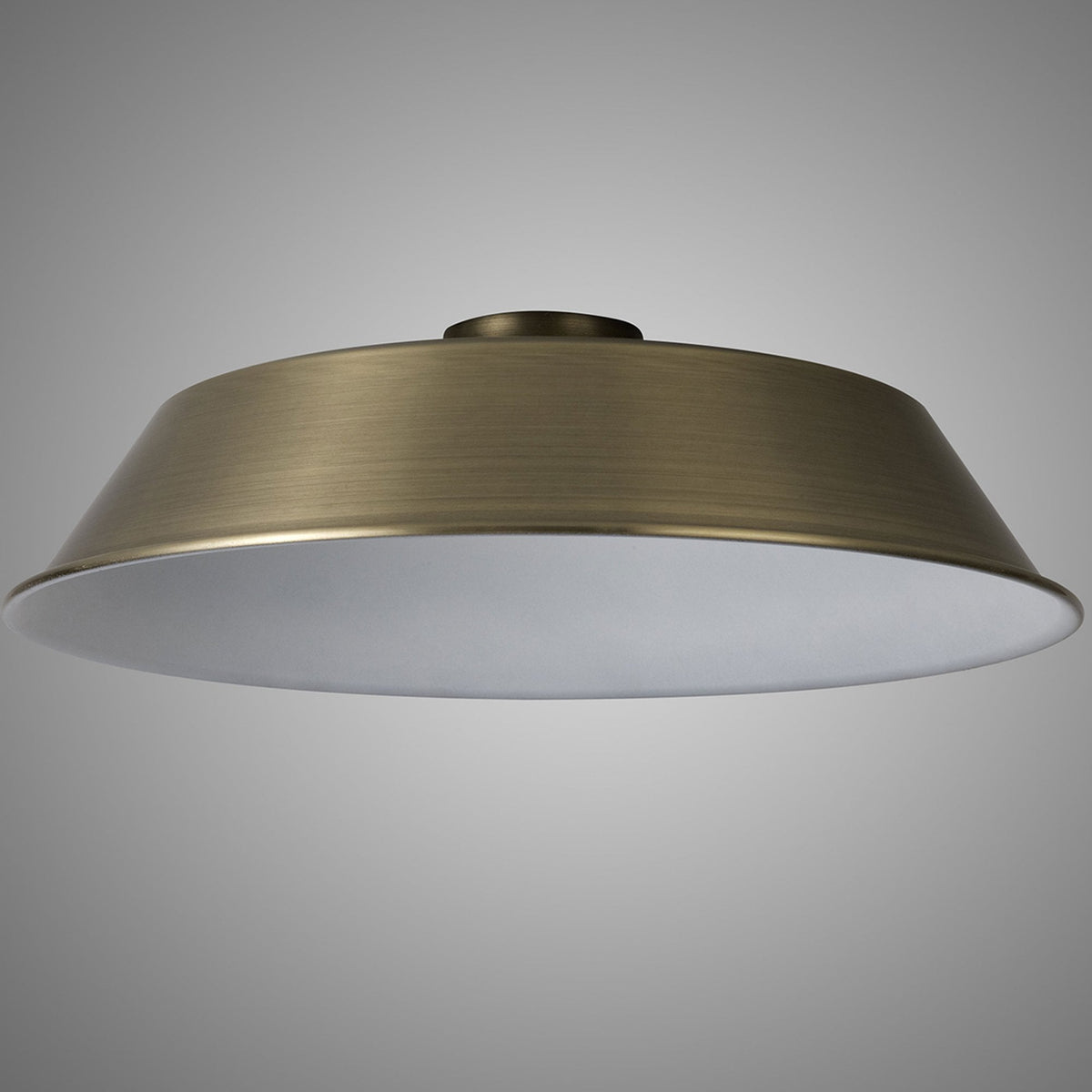 Abode Round Angled 350mm Metal Lampshade in Brushed Bronze