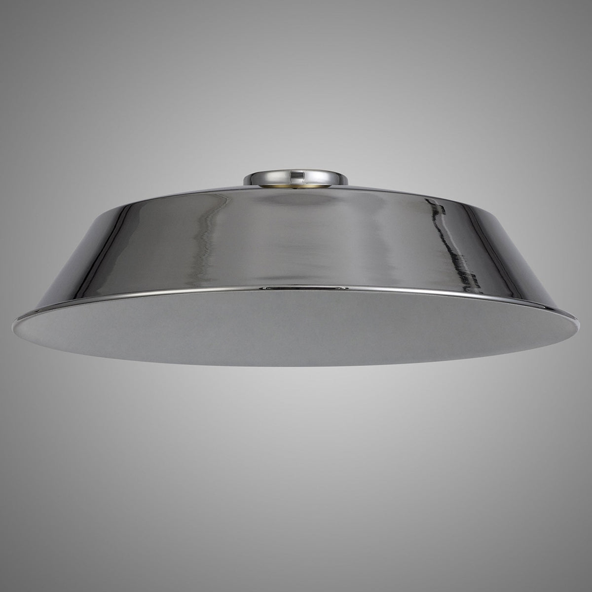 Abode Round Angled 350mm Metal Lampshade in Chrome