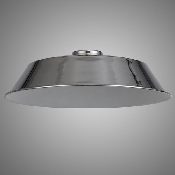 Abode Round Angled 350mm Metal Lampshade in Chrome