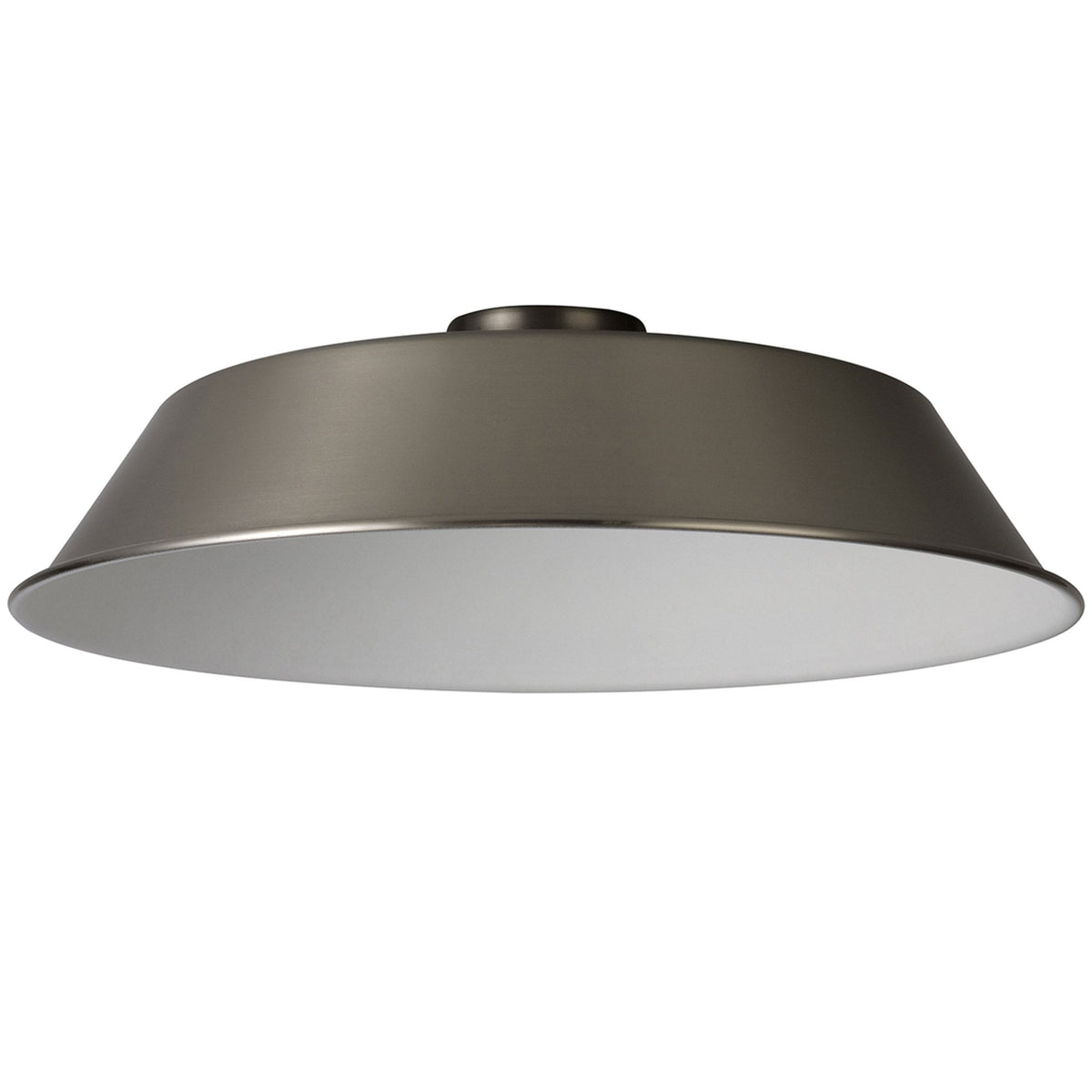Abode Round Angled 350mm Metal Lampshade in Brushed Nickel