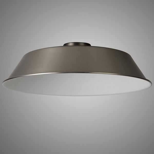 Abode Round Angled 350mm Metal Lampshade in Brushed Nickel