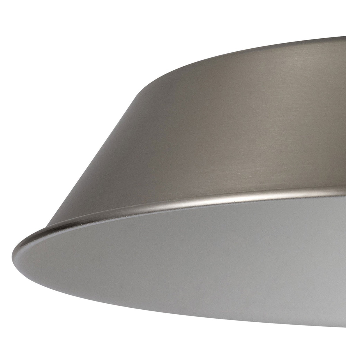 Abode Round Angled 350mm Metal Lampshade in Brushed Nickel