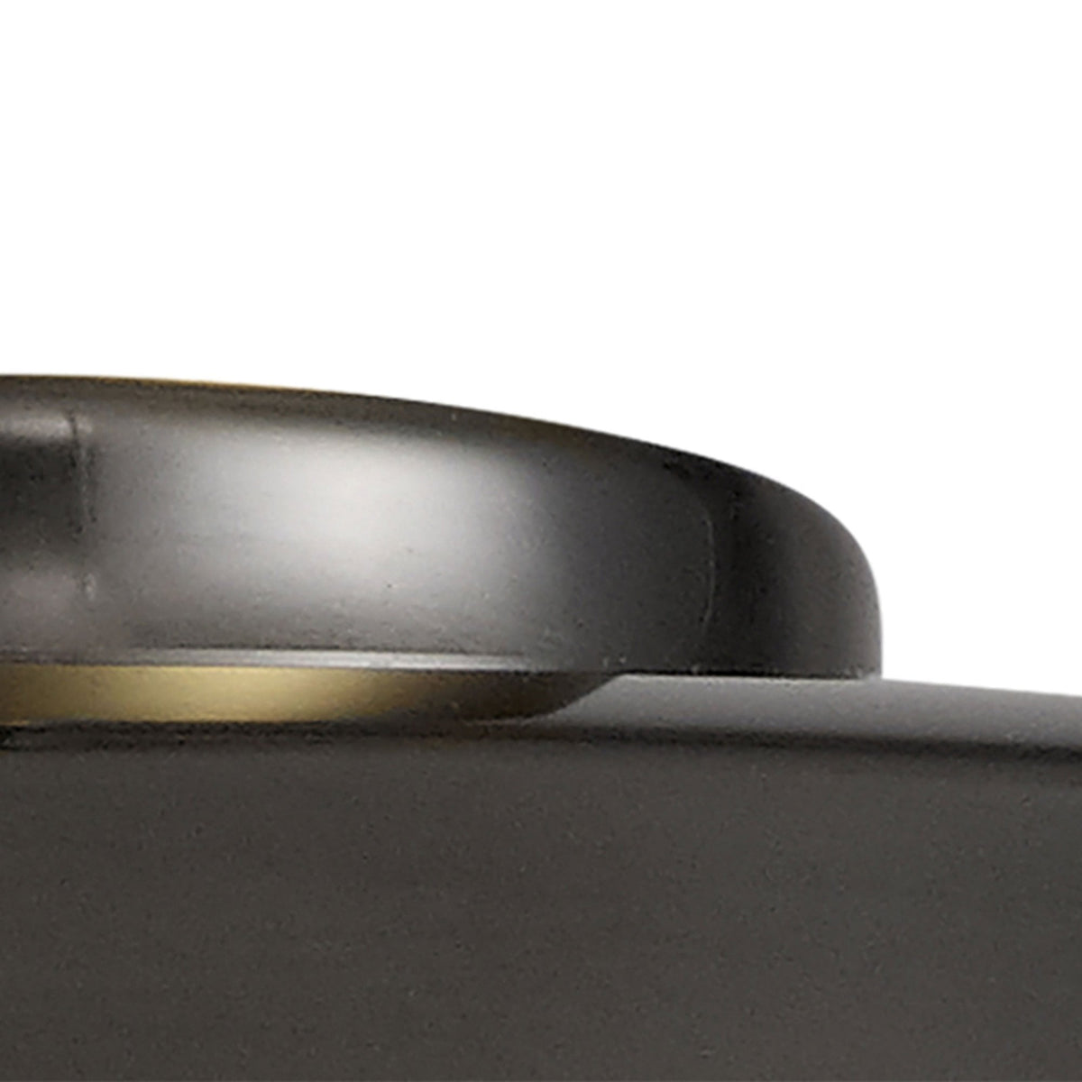 Abode Round Angled 350mm Metal Lampshade in Black Chrome