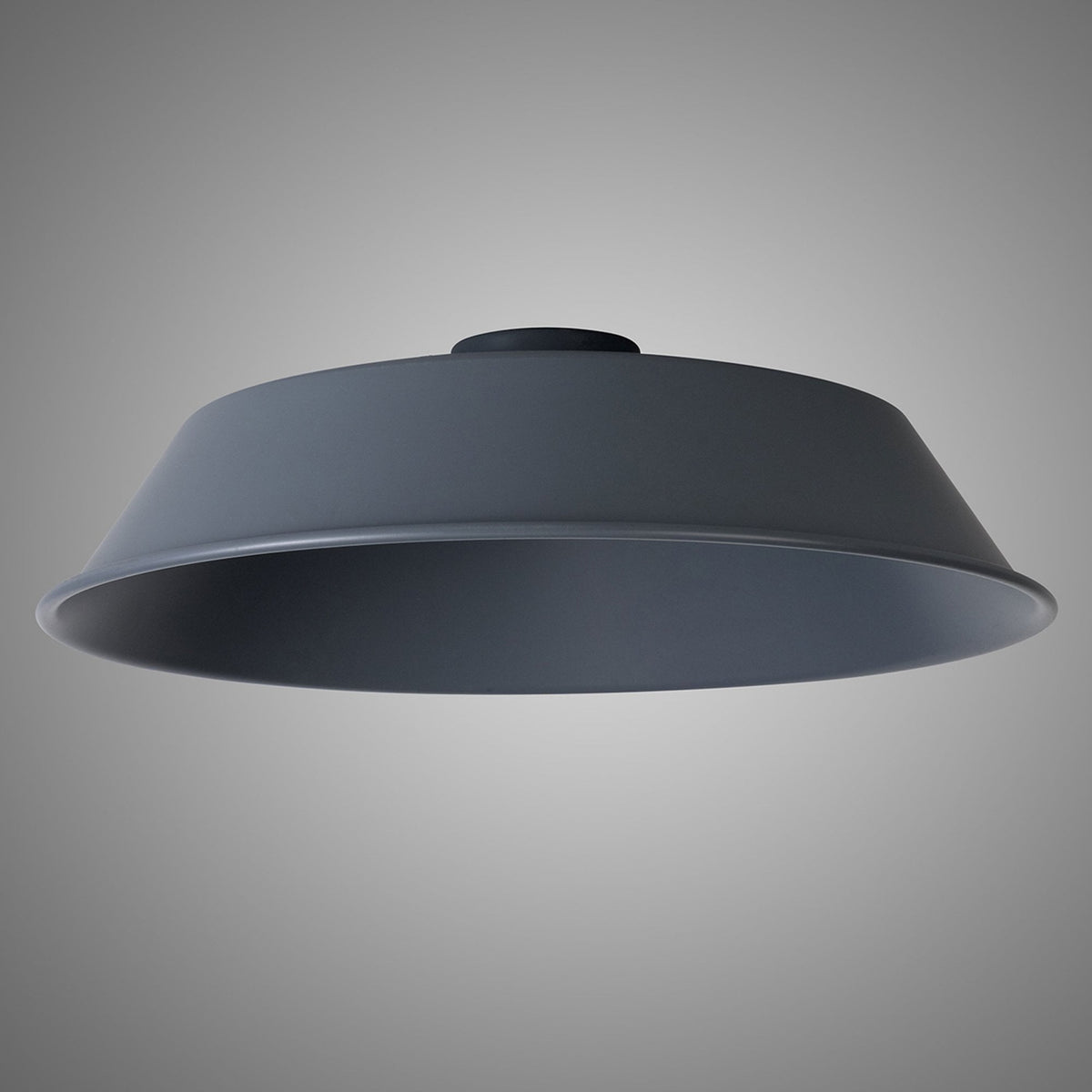 Abode Round Angled 350mm Metal Lampshade in Grey
