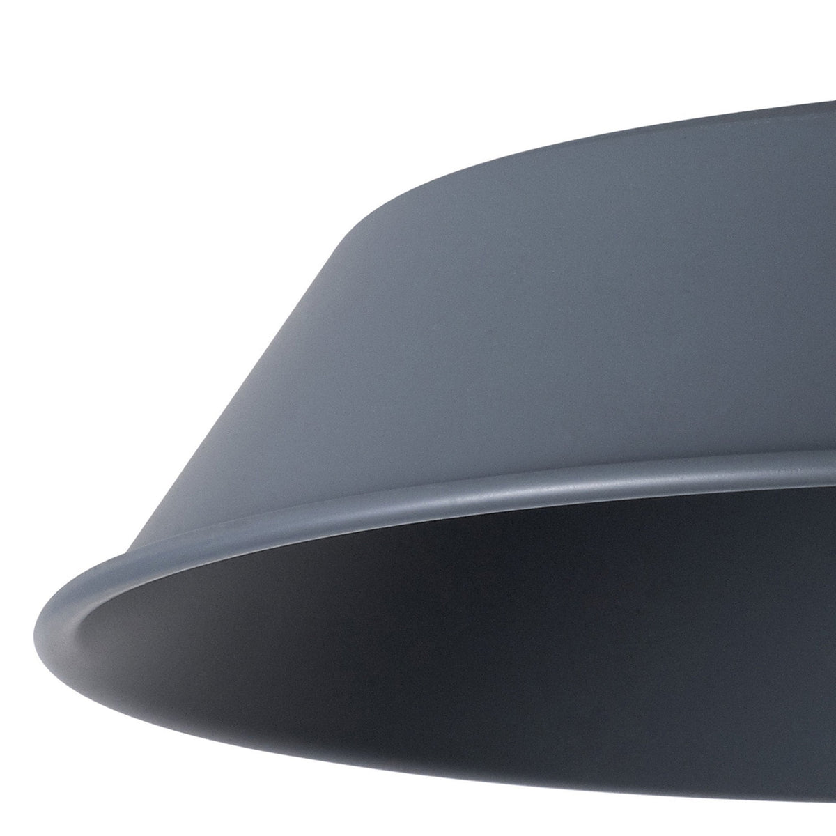 Abode Round Angled 350mm Metal Lampshade in Grey